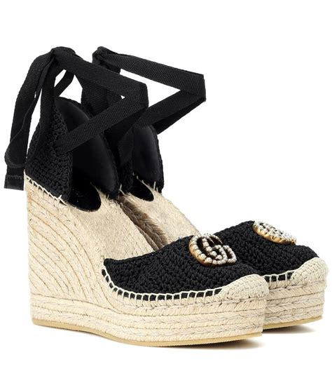 gucci alpargatas|gucci espadrille wedges.